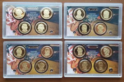 2007 - 2010 S Presidential $1 Proof (4 sets,16 coins total) w/ US Mint packaging