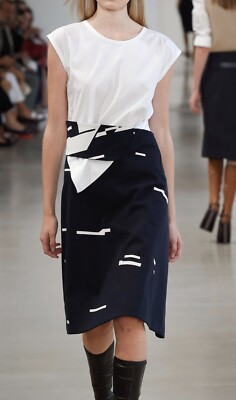 NWT JIL SANDER RUNWAY SPRING SUMMER COLLECTION 2015 NAVY DRESS NWT s.38 RARE