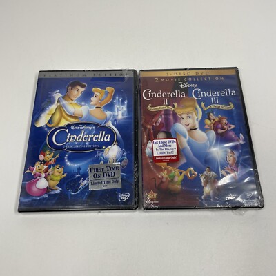 Disney Cinderella DVD LOT 3 Movie Special Edition Dreams Come True Twist in Time