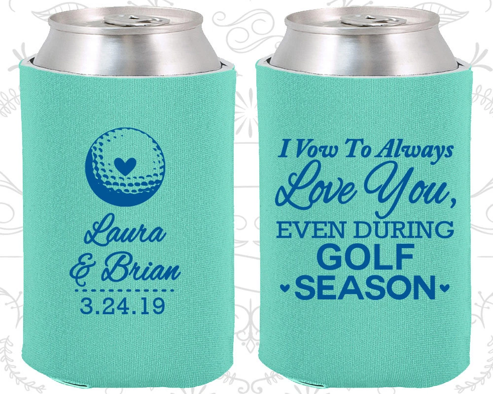 Floral Drink Koozie Favors  Wedding Bridal Shower Can + Bottle Beer Koozies  — Shop Hair Tie Favors + Gifts