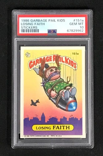 PSA 10 Garbage Pail Kids Series 4 1986 Losing Faith #151a GEM MT (LOW POP!)