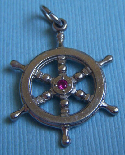 Vintage ship wheel nautical His Lordship Production HLP sterling charm