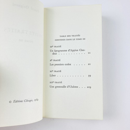 PASCAL QUIGNARD : PETITS TRAITÉS 1, 2, 3 . CLIVAGES, 1981-84 . ÉDITION ORIGINALE - Photo 14/17