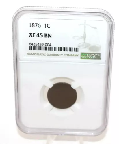1876 NGC Indian Head Cent XF45 BN  [084WEJ]