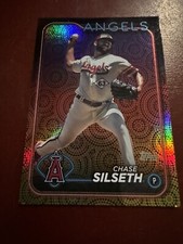 2024 Topps Series 2 Holiday Parallel - 585 Chase Silseth, Los Angeles Angels