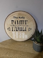 Image of Personalised family plaque sign wooden