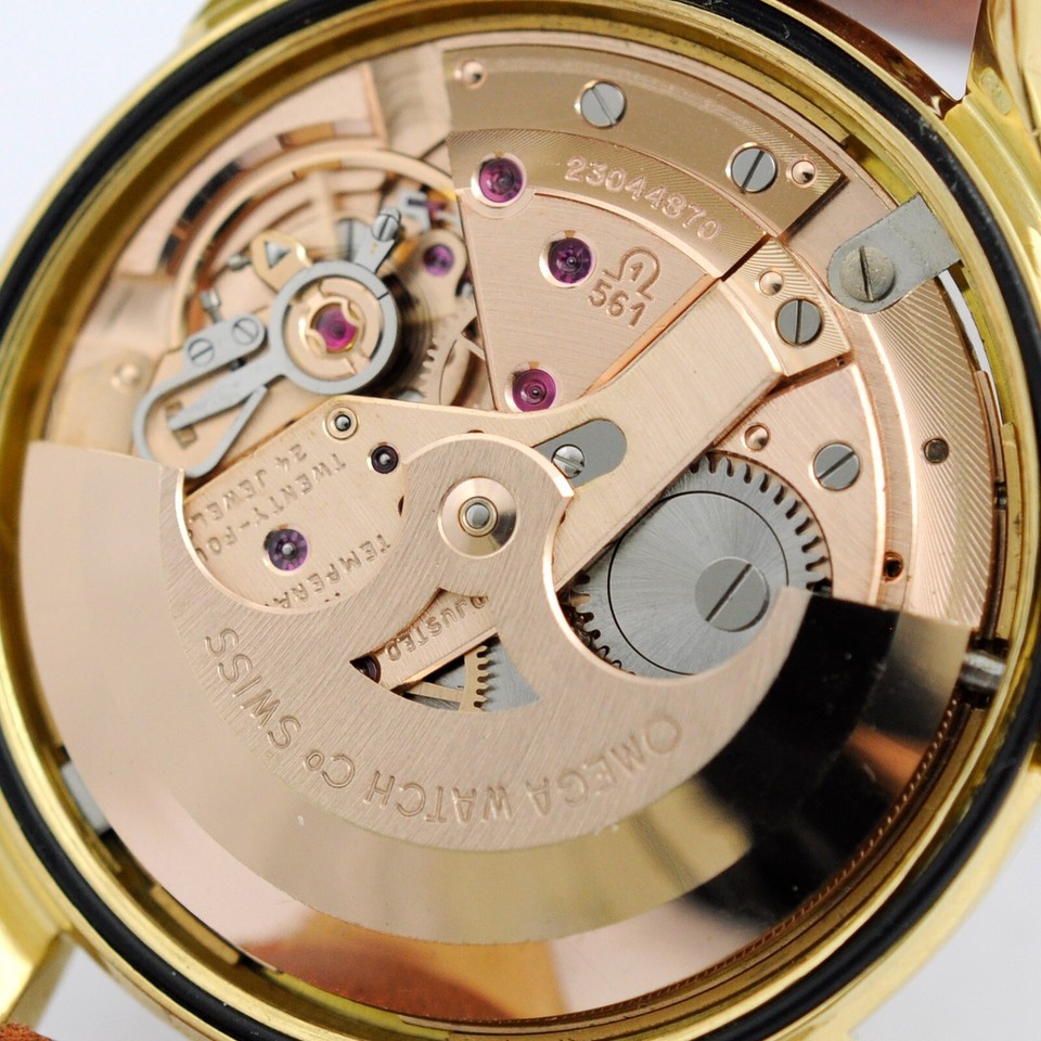 AUTHENTIC OMEGA CONSTELLATION CALENDAR 168.005 PIE PAN 18K SOLID GOLD