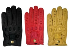  Men's Deerskin Chauffeur Driving Gloves (Finished Knuckles) 