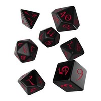 Classic Rpg Black & Red Dice Set (7)