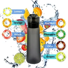 water bottle for school, sports, gym includes 5 scent pods & straw flavored bott
