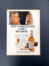 Original 1972 Hiram Walker's Ten High Bourbon Wiskey Ad ~ Vintage Advertisement