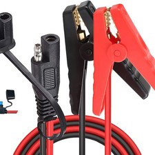 Battery Alligator Clips, 10AWG Battery Charger Clamps. SAE Quick Release Adapter