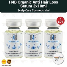 H4B Organic Anti Hair Loss Serum 10ml, Scalp Care Cosmetic Vial - 3 LOT