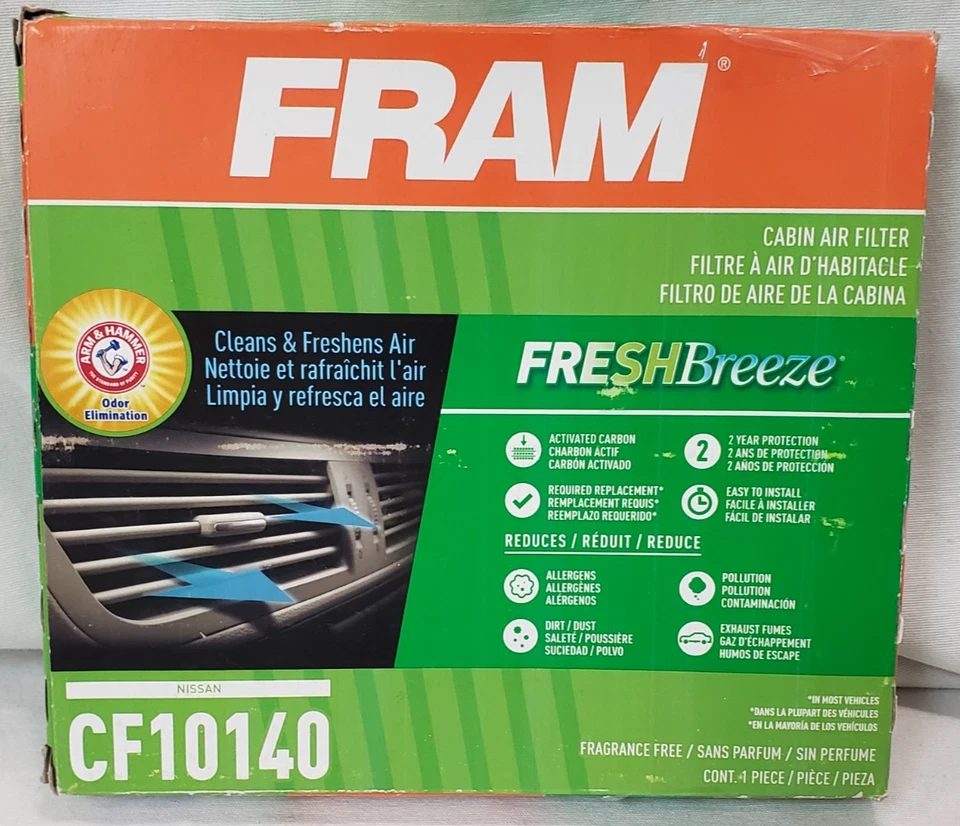 Filtro de aire cabina FRAM CF10140 Fresh Breeze repuesto Foto 2 de 4