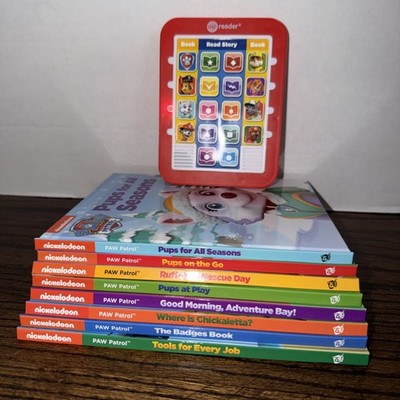 Nickelodeon - PAW Patrol Electronic Me Reader Jr and 8 Sound Book Librar - GOOD