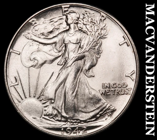 1942 Walking Liberty Half Dollar-Super Choice Gem BU ++++ No Reserve #i5847