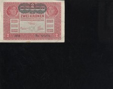 (500624)   2 Kronen 03/1917 &Uuml;berdruck Deutsch&ouml;sterreich