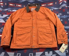 Levi's Men's L Military Field Jacket Orange Insulated Work Barn Chore Coat NWT