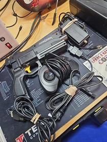 SEGA Saturn Console Bundle w/ Controller, Gameshark & Lightgun, Works Great! 