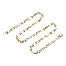 Iron Flat Chain Strap, 39" Handbag Chains Purse Straps DIY Replacement, Gold