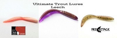 Ultimate Trout Lures Leech 8 cm / Knoblauch / Forelle Barsch Wurm-Imitat