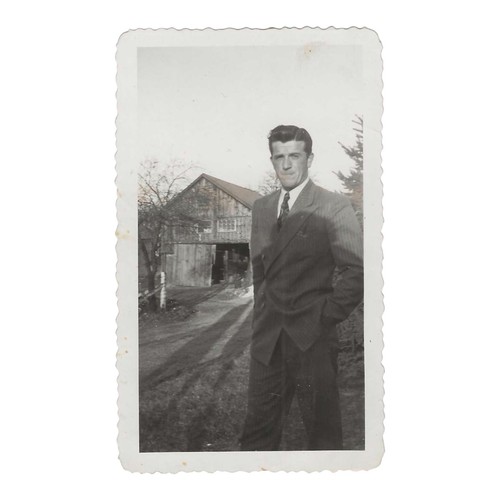 Vintage Snapshot Photo Handsome Dapper Man Photographer Shadow B&W ...