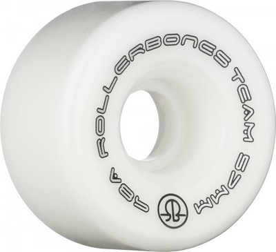 Rollerbones Team Logo 57mm 98A White Recreational Roller Skate 57mm, 