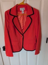 Tally Taylor Orange And Brown Suit Jacket.  Women's Size 8.