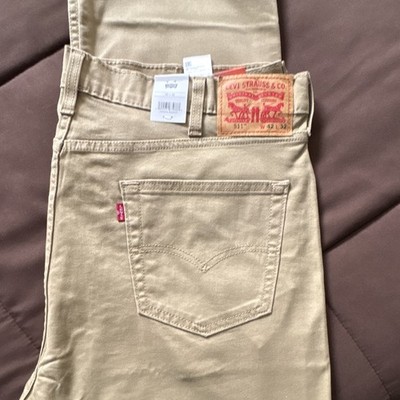 Levi's Men's Slim Fit Beige Denim Jeans Mid Rise Light Wash 5-Pocket