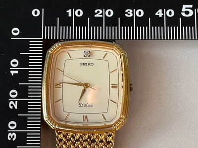 SEIKO Dolce 5E31-5A90 Vintage 1991 [US Stock] Diamond Gold Mens