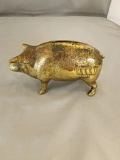 VALLEAU STUDIO BRASS PIG BANK