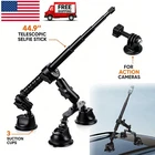 Car Suction Cup Mount Bracket+Selfie Stick For Insta360 X5 X4 X3 X2 DJI Camera