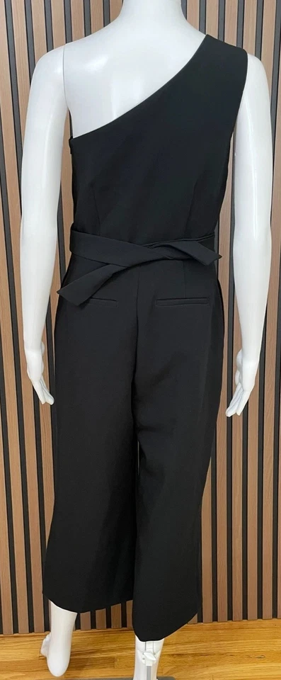 Mono para mujer Banana Republic de una pieza elástico de un hombro con cinturón 0 negro Foto 2 de 4