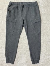 Original Use Jogger Pants Men's Large Gray Drawstring Activewear Cargo Pockets
