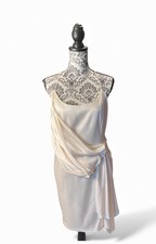 Alice + Olivia Svetlana Mini Dress Satin Side Zip Cocktail Evening Wear Size 14