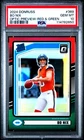 2024 Donruss Bo Nix Optic Preview Red & Green #369 PSA 10 RC Rookie Broncos