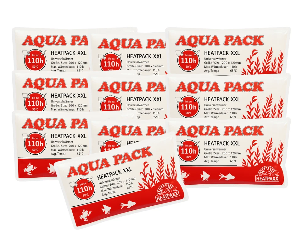 110h HeatPack | 10 Stück | Aquapack | Heatpaxx | Wärmekissen für den Versand
