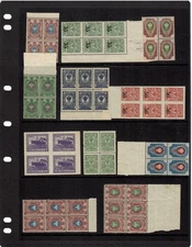 RUSSIA EARLY SELECTION OF BLOCKS MNH