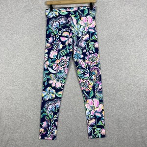 Lilly Pulitzer Maia Leggings Girls Youth XL High Tide Navy Dopamine Activewear