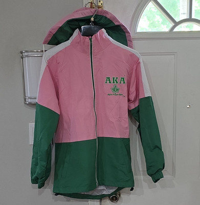 Alpha Kappa Alpha AKA Pink & Green Full-Zip Jacket Fraternity & Sorority
