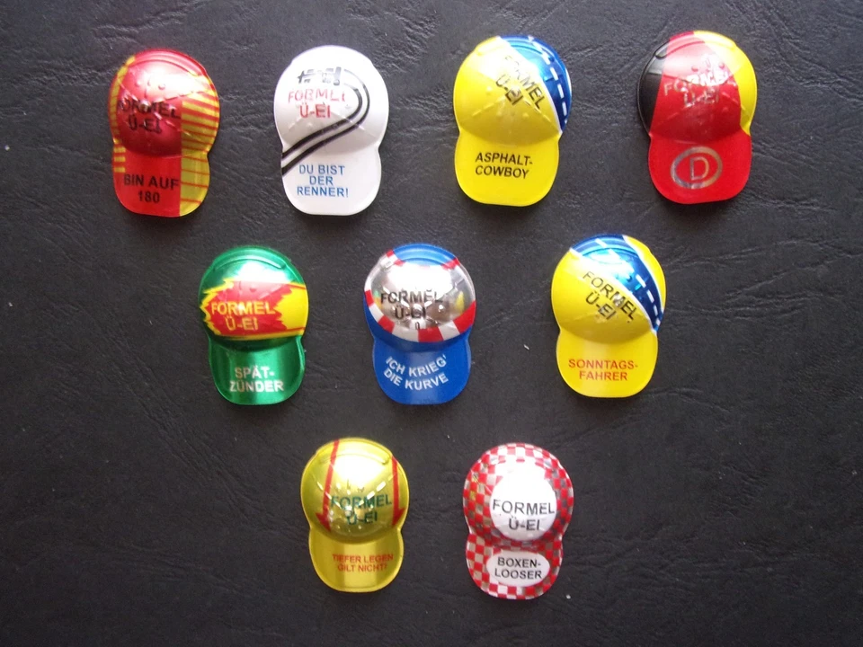 Ü-Ei - " Cool - Caps " ... Formel-Ü-Ei ... 9 verschiedene ... - Bild 1 von 1