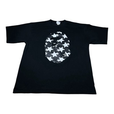 BAPE STA Pattern Big Bathing Ape Head Relaxed Black T-Shirt (FW20) Adult Size XL