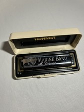 Vintage M. Hohner Marine Band Harmonica Key of C No. 1896 Germany w/ Box Clean