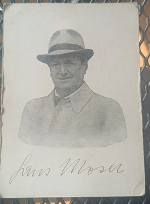 Postcard signed autograph HANS MOSER actor field post