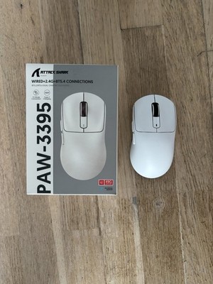 Attack Shark X3 Gaming-Maus Weiß PAW-3395 26000 DPI Wireless USB Bluetooth