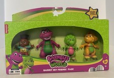 Fisher-Price Barney's World Barney Hey Friends 4 Pack 3" Figures New in Package