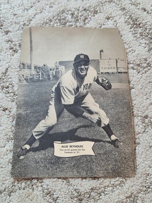 Vintage ORESTES MINOSI & ALLIE REYNOLDS 1952 Dell Mini Baseball Poster
