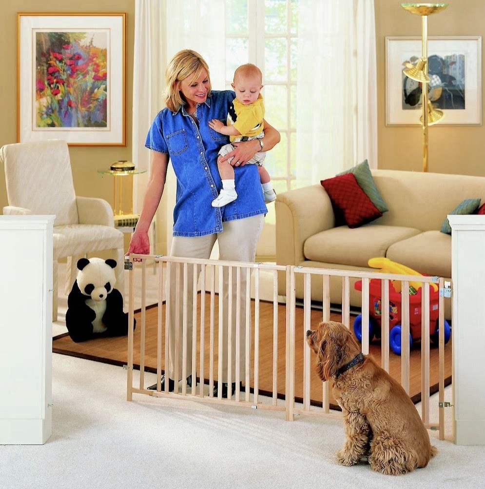 North States 4649 Extra-Wide Swing Gate New In Box Baby / Pet Wood