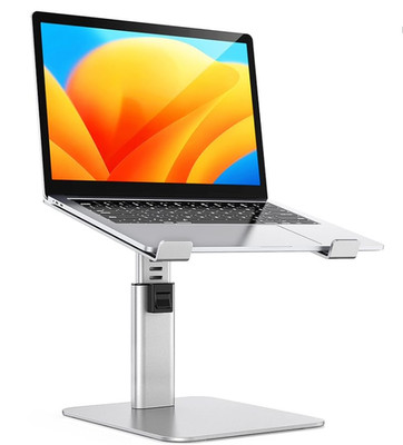 Laptop Ständer, 8 Höhenverstellbar Aluminium Silber Laptop Stand, 10-16 Zoll