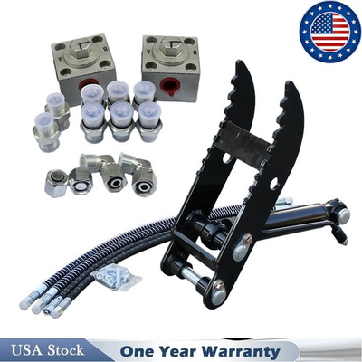 #ad Hydraulic Thumb Clip Clamp Attachment Kit Fits for Mini Excavators Free Shipping $149.00